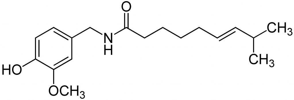 Molècula de capsaïcina